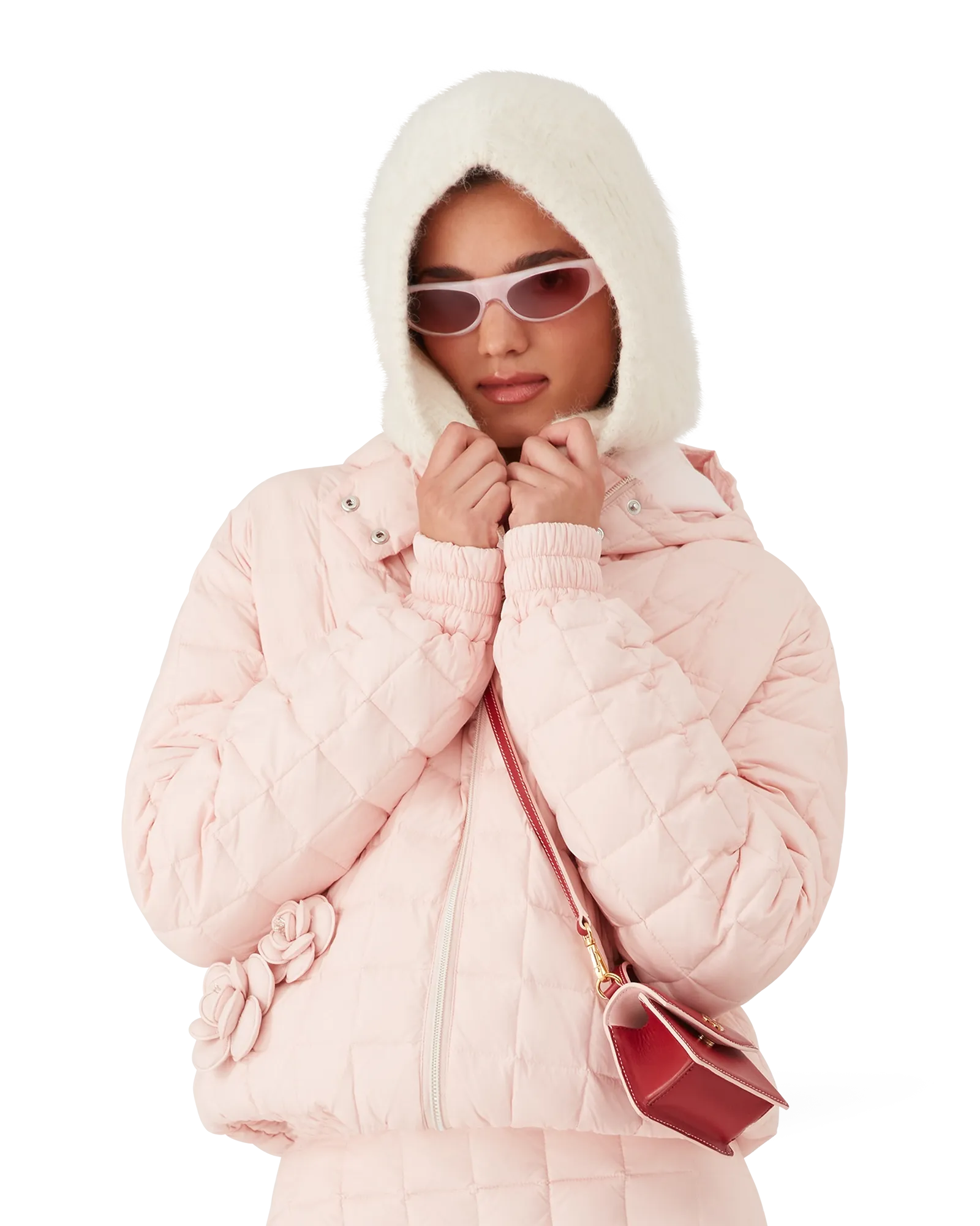 Nylon Quilted Hooded Jacket