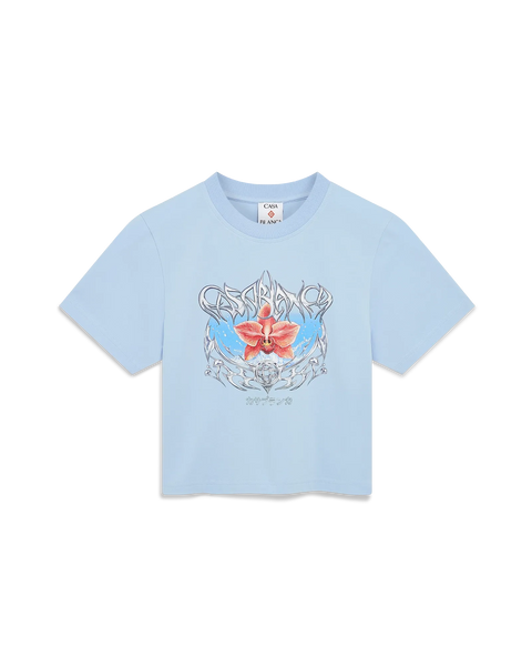 Blades Cropped Short Sleeve T-Shirt | Casablanca Paris Blades Cropped Short Sleeve T-Shirt | Casablanca Paris