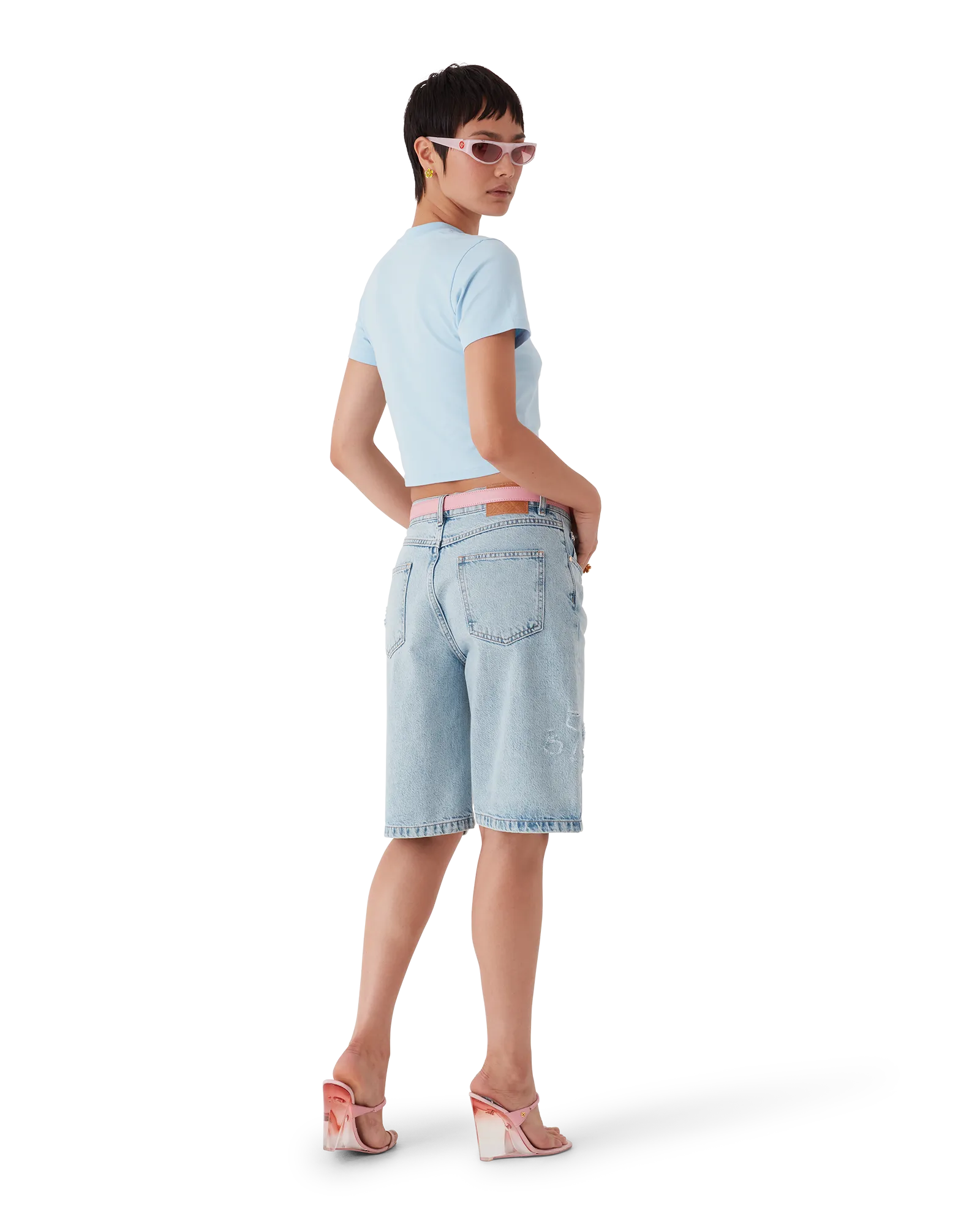 Blades Cropped Short Sleeve T-Shirt