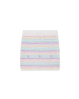 Flower Stripe Cotton Crochet Skirt