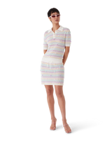 Flower Stripe Cotton Crochet Skirt