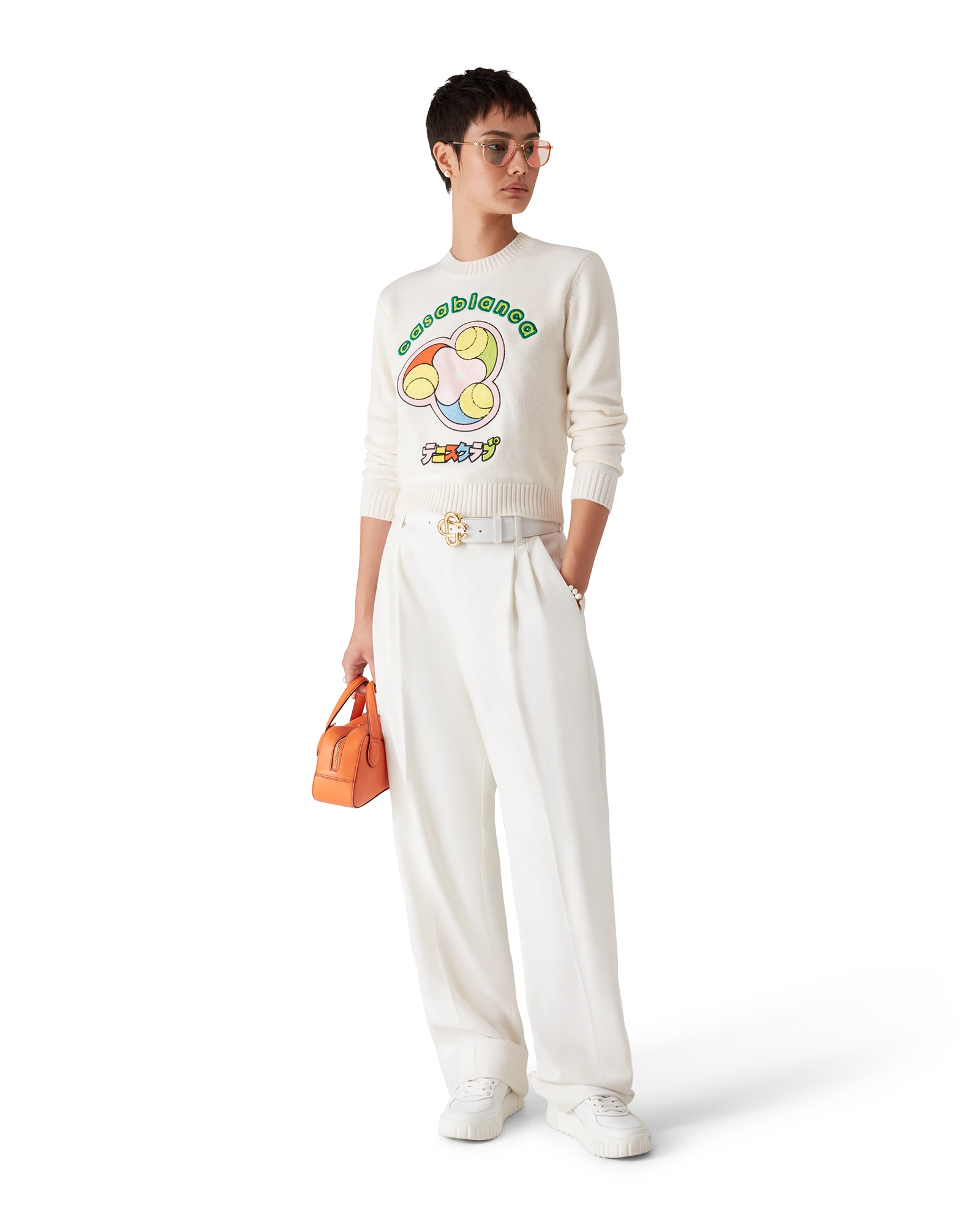 Tennis Ball Merino Knit Crew Neck