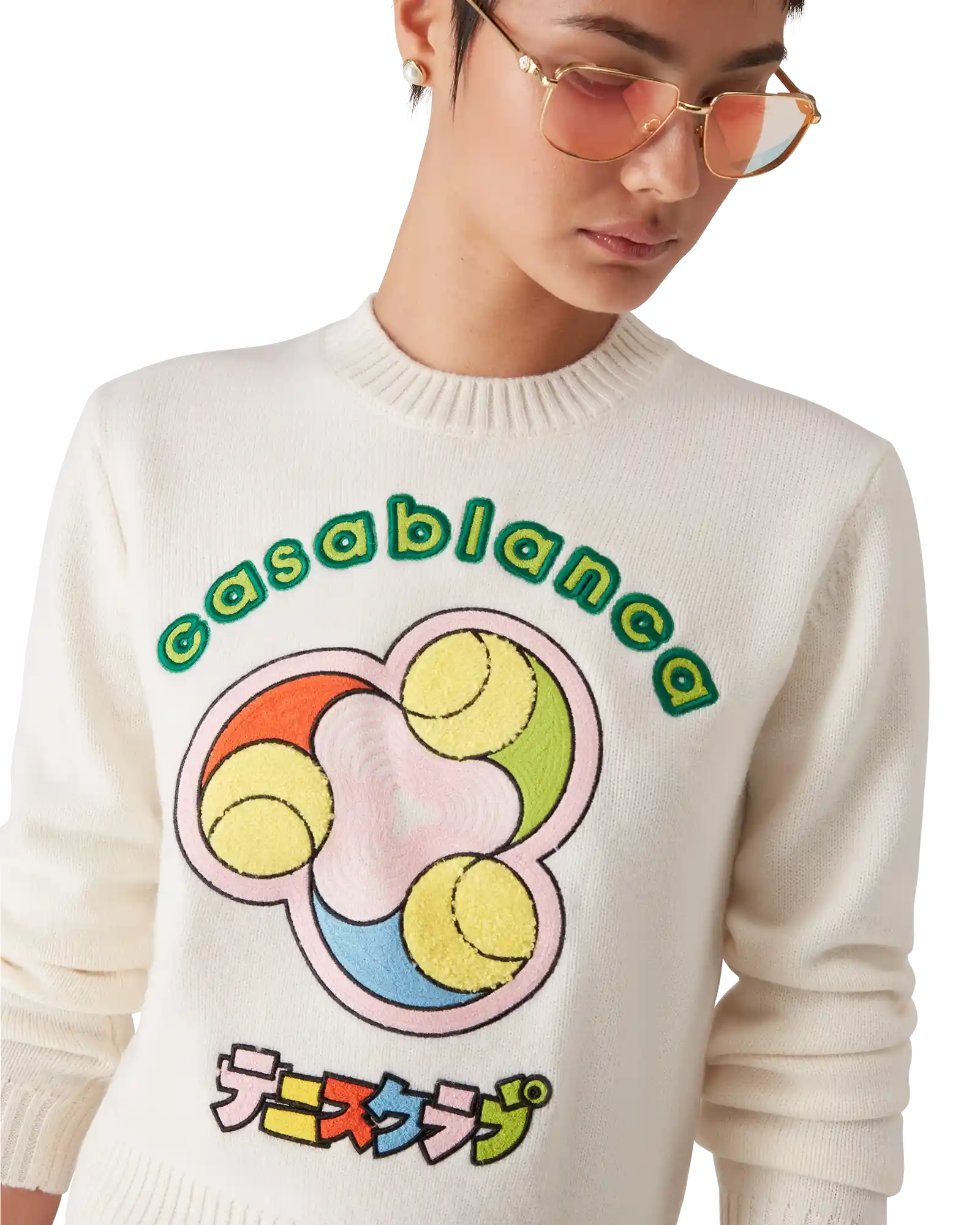 Tennis Ball Merino Knit Crew Neck