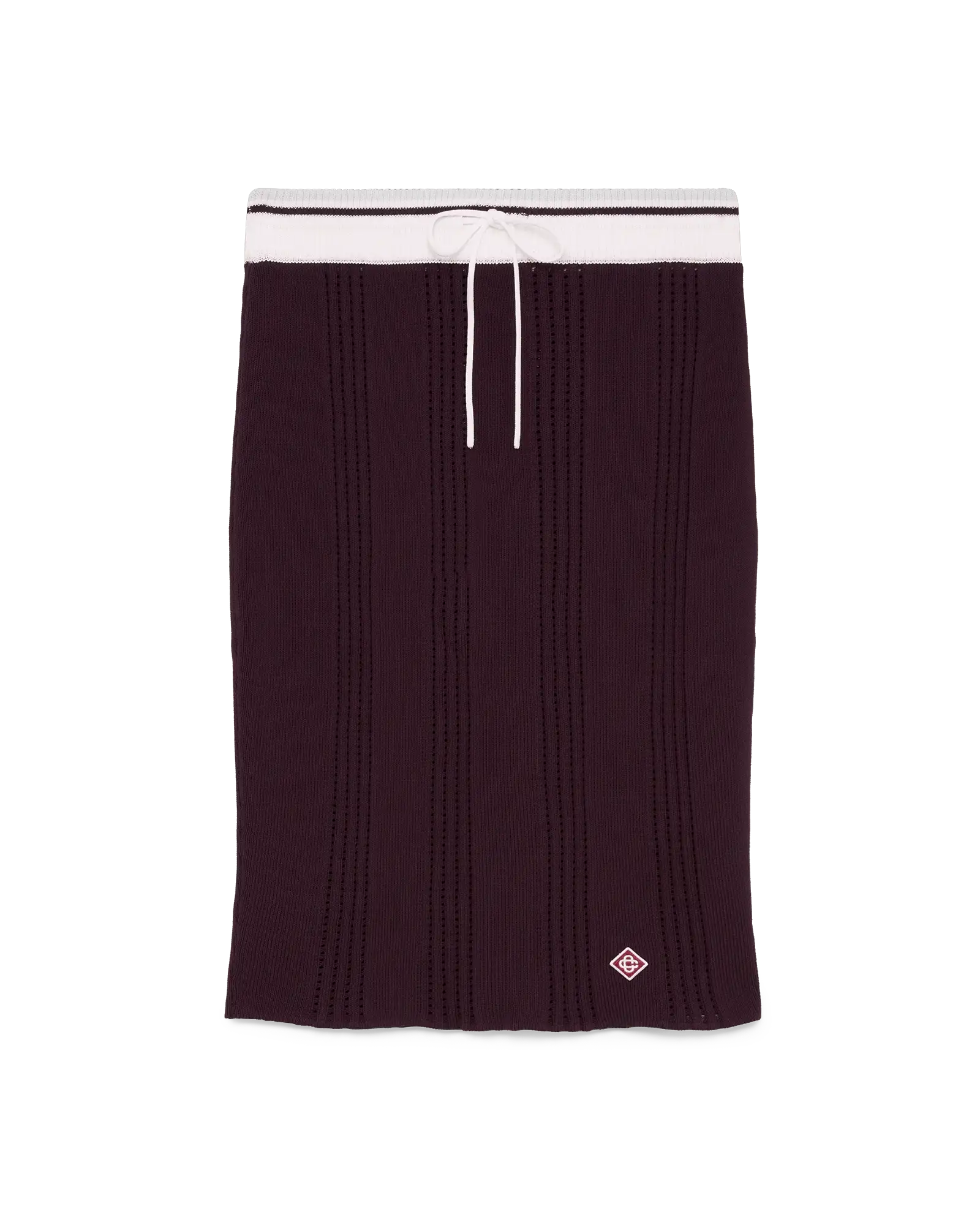 Jupe mi-longue en maille de coton