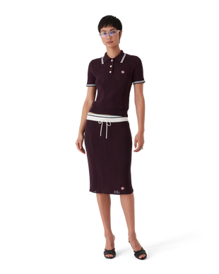 Cotton Knit Midi Skirt