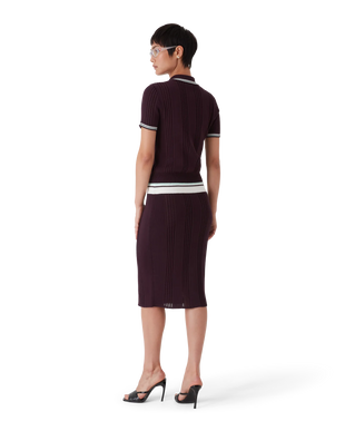 Cotton Knit Midi Skirt