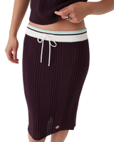 Cotton Knit Midi Skirt