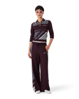 Diagonal Tennis Merino Long Sleeve Polo Shirt