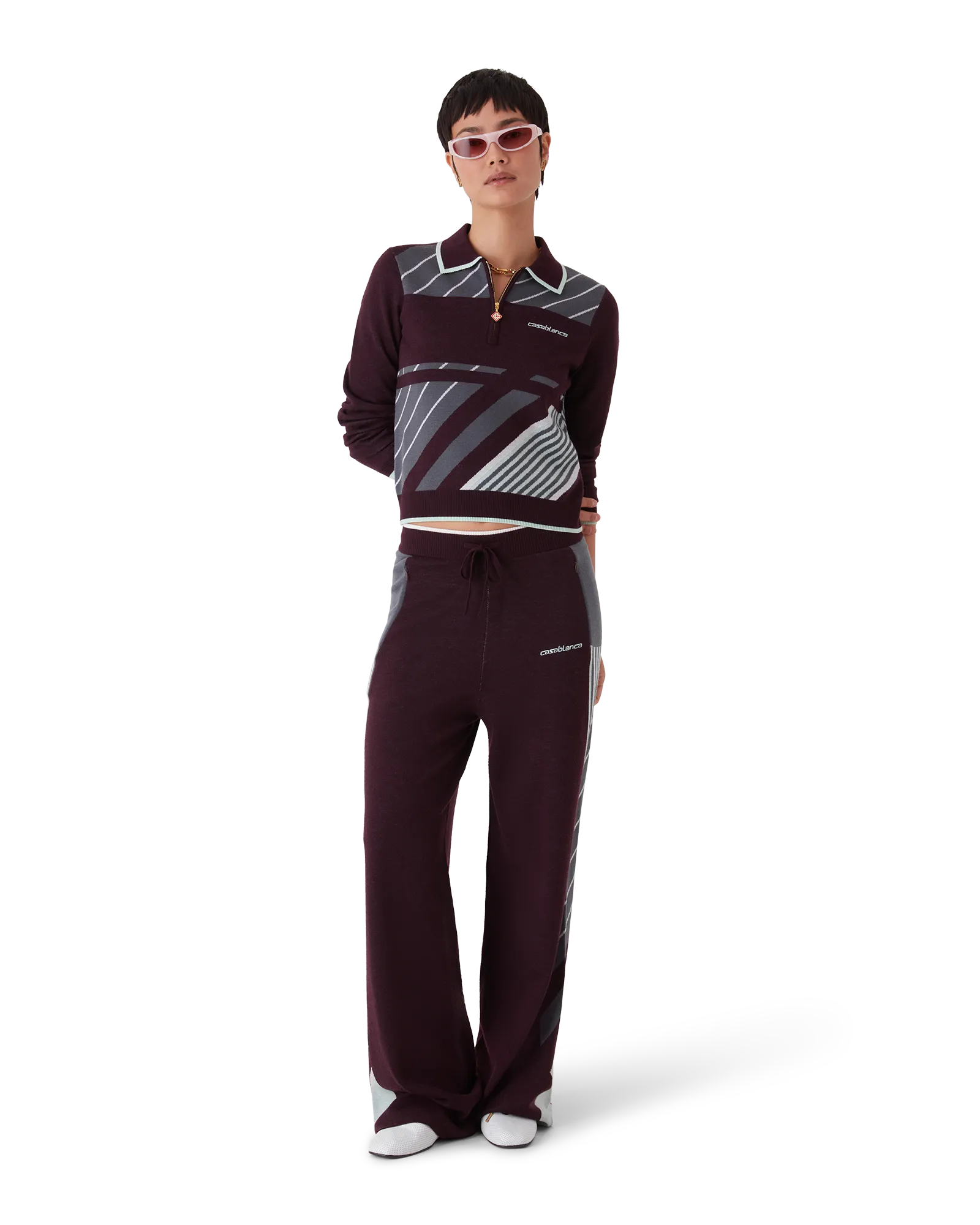 Diagonal Tennis Merino Trousers
