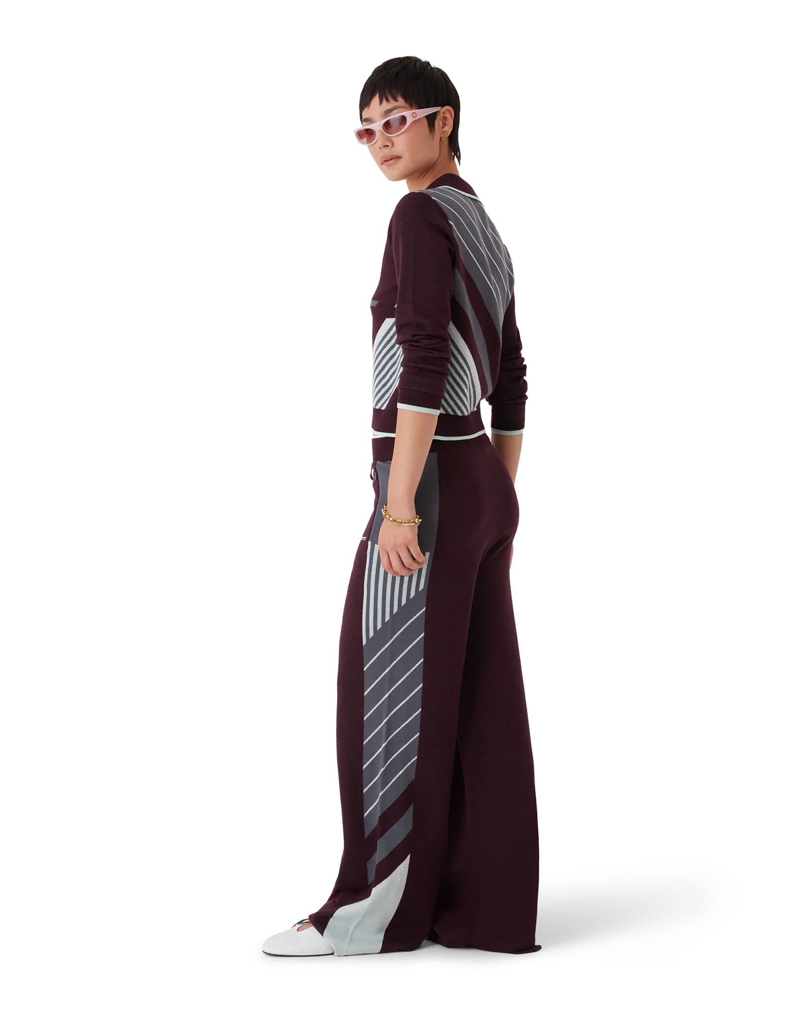 Diagonal Tennis Merino Trousers