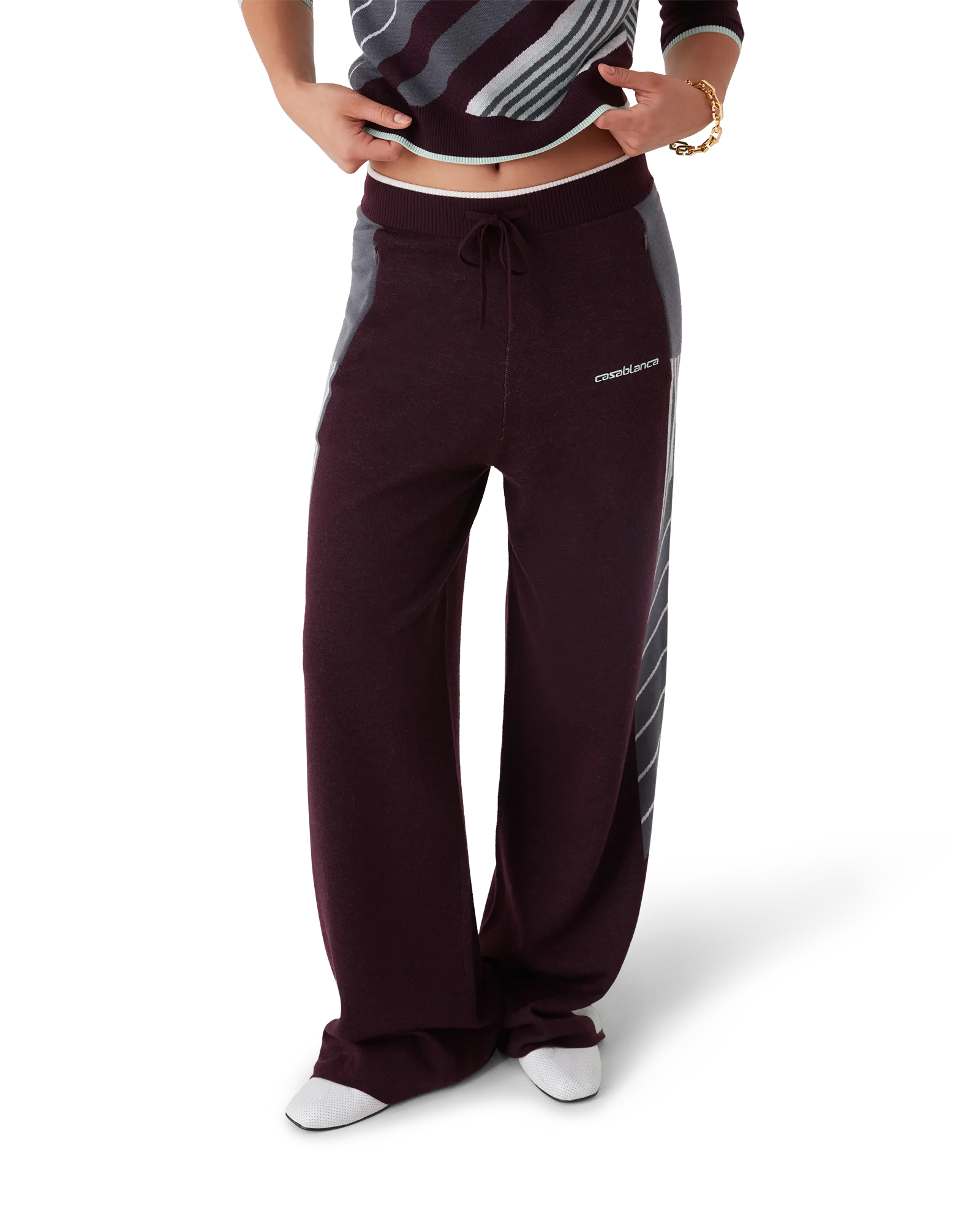 Diagonal Tennis Merino Trousers