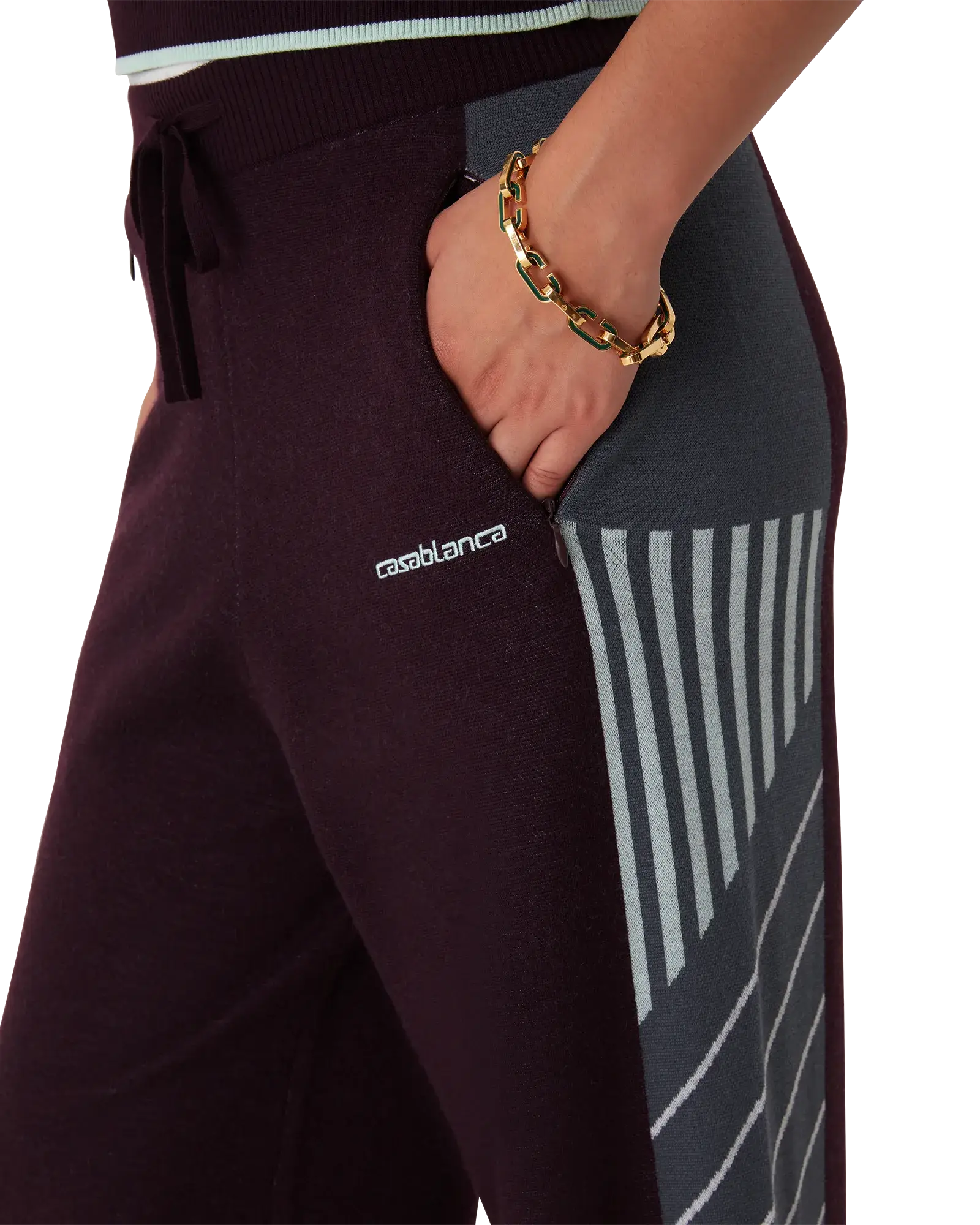 Diagonal Tennis Merino Trousers