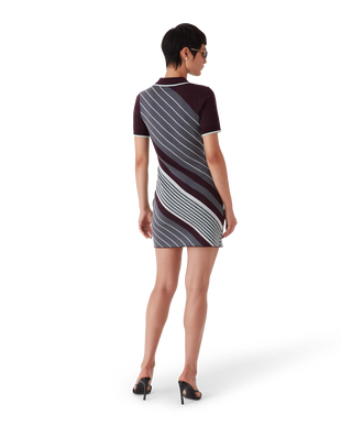 Diagonal Tennis Merino Polo Dress