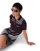 Diagonal Tennis Merino Polo Dress