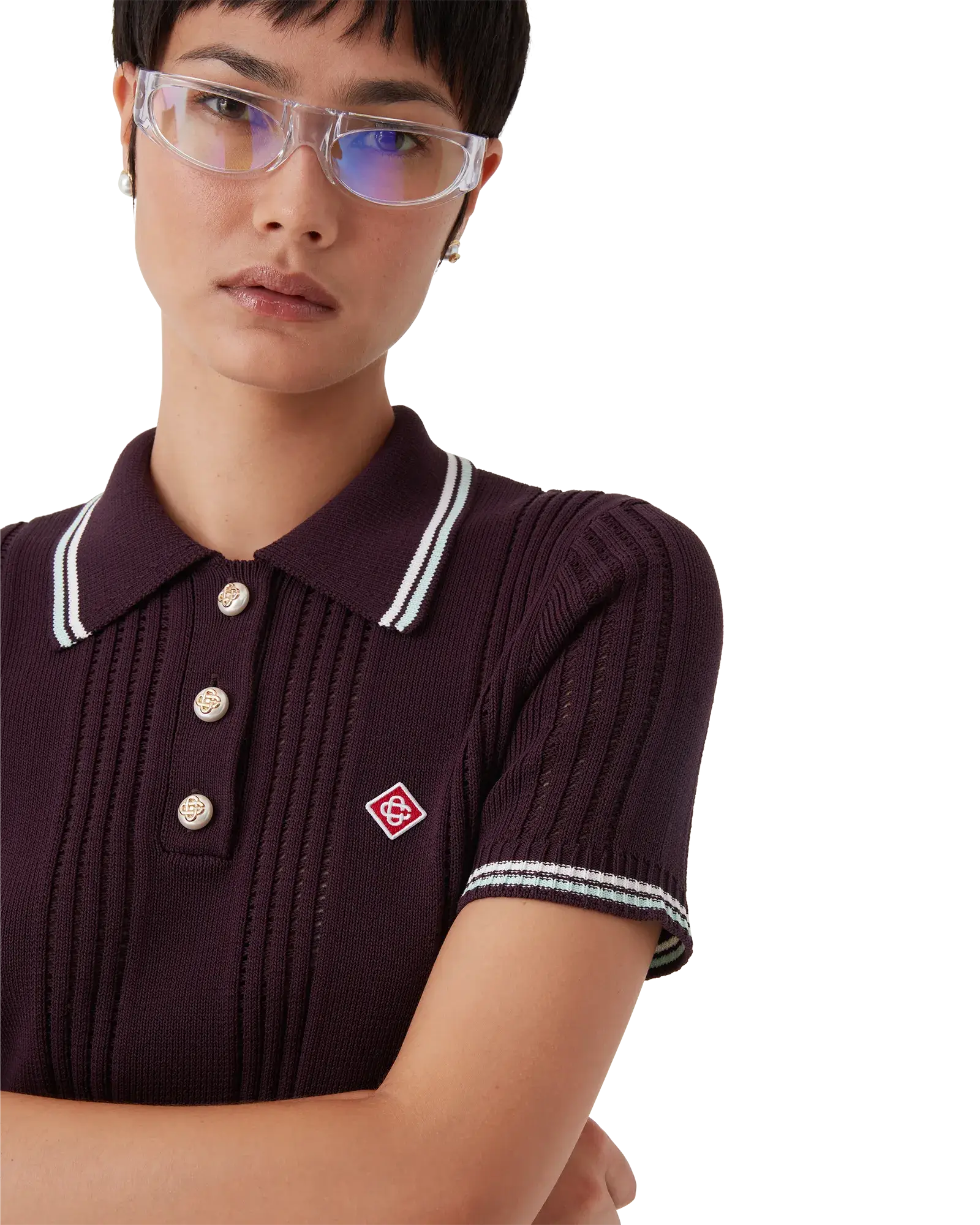 Cotton Knit Short Sleeve Polo