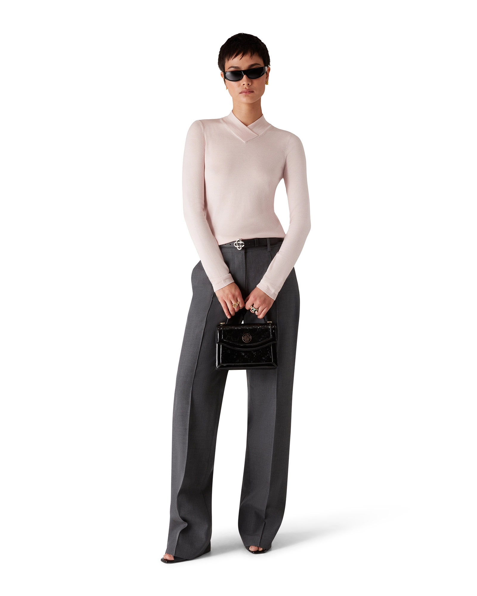 Merino Cowl Neck Top