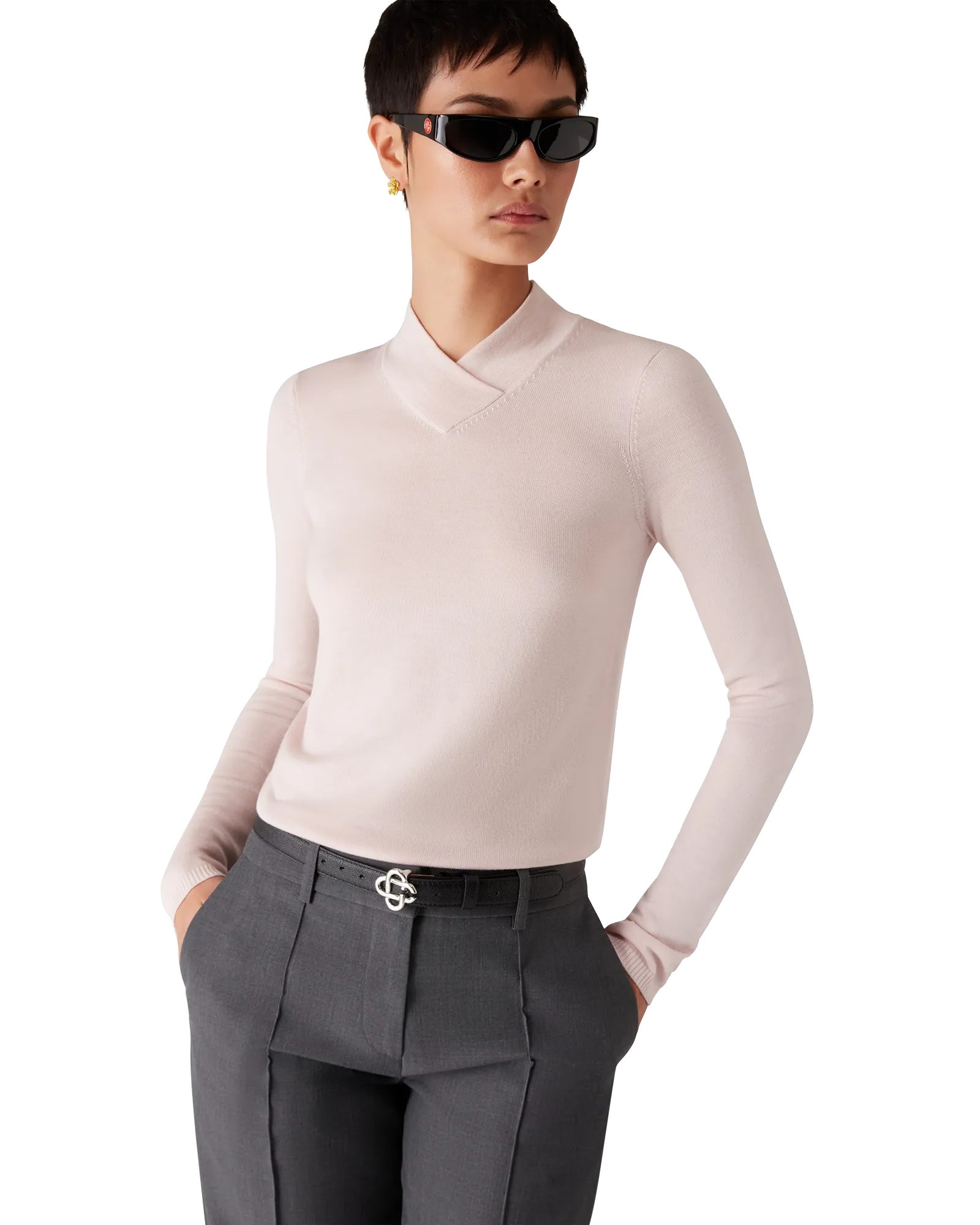 Merino Cowl Neck Top