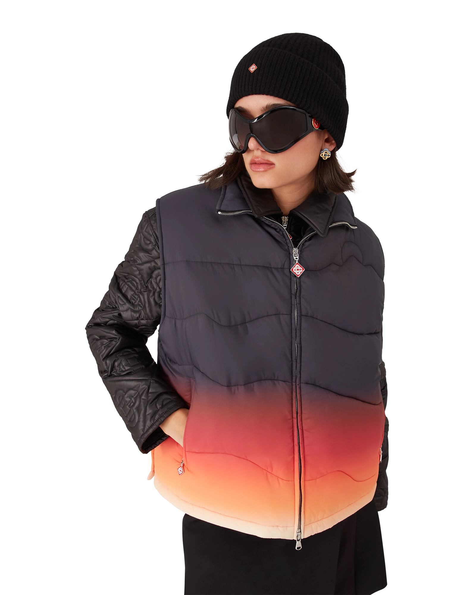 Gradient Nylon Down Puffer Gilet