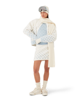 Embroidered Gradient Monogram Cropped Fleece Jacket