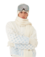 Embroidered Gradient Monogram Cropped Fleece Jacket