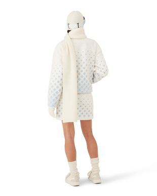 Embroidered Gradient Monogram Cropped Fleece Jacket