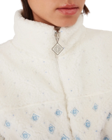 Embroidered Gradient Monogram Cropped Fleece Jacket