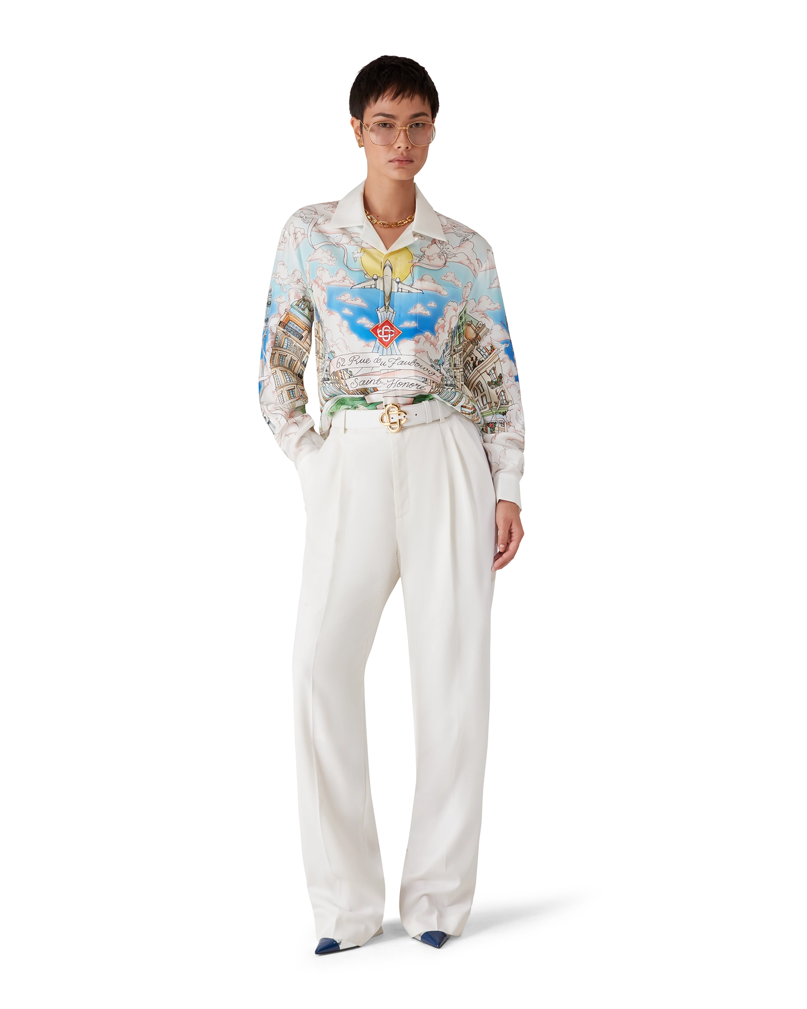 Paris Store Classic Long Sleeve Silk Shirt