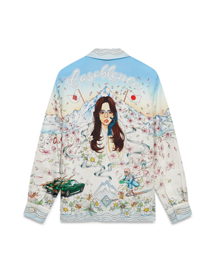 L'Hiver Fleuri Long Sleeve Silk Twill Shirt