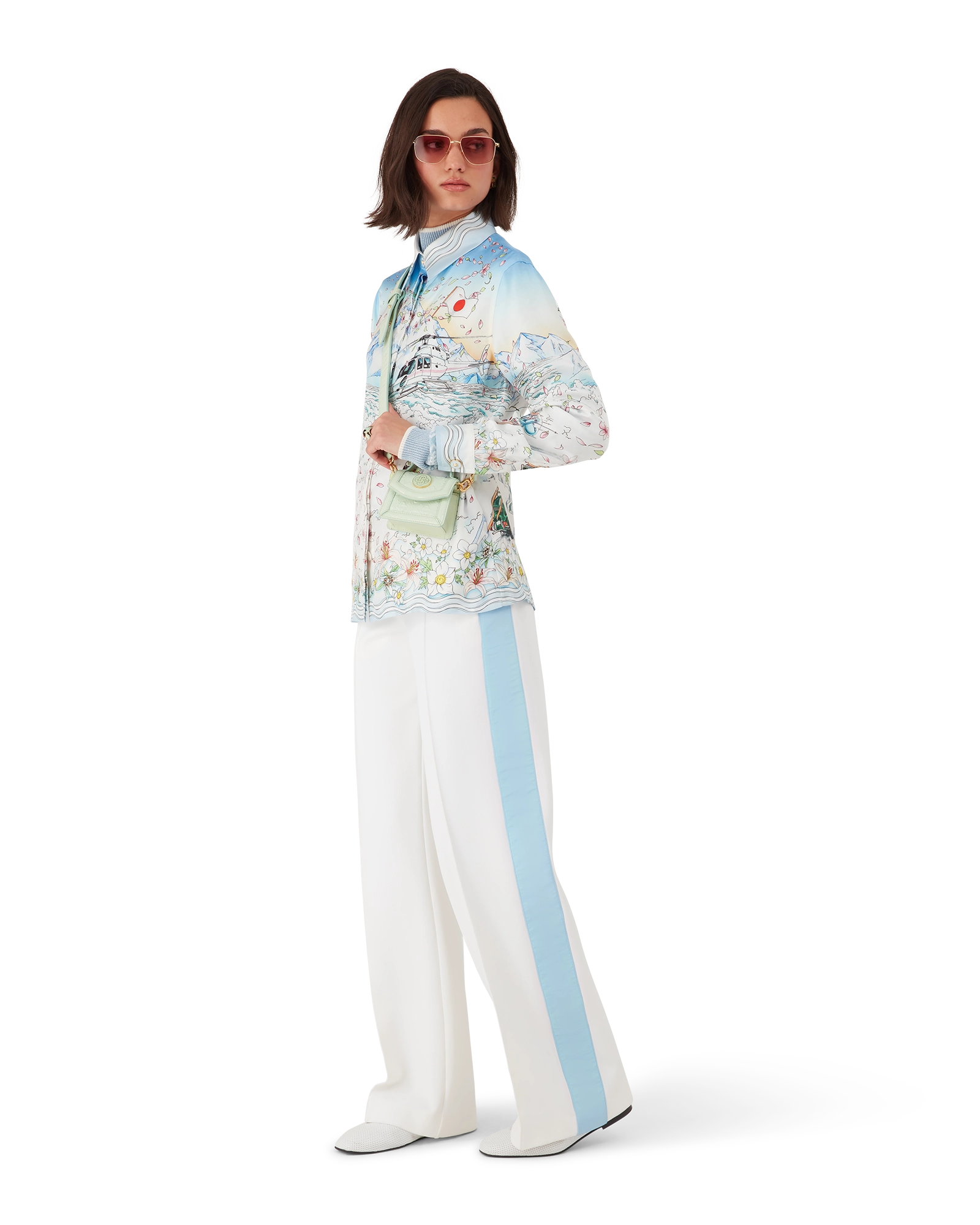 L'Hiver Fleuri Long Sleeve Silk Twill Shirt