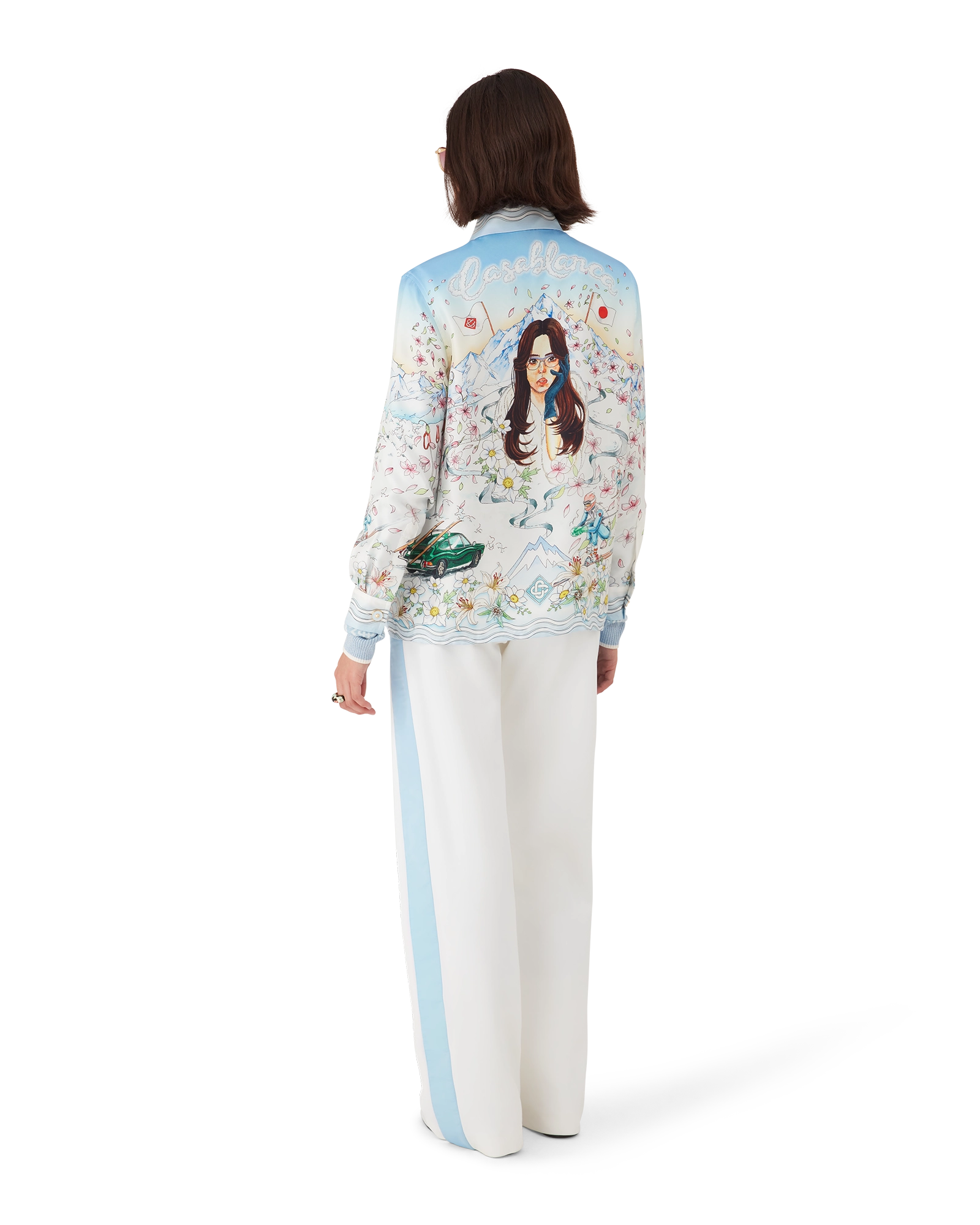 L'Hiver Fleuri Long Sleeve Silk Twill Shirt