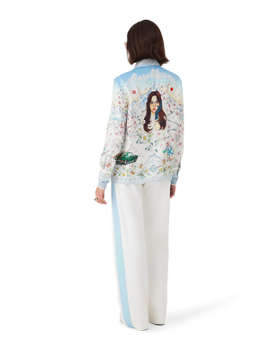 L'Hiver Fleuri Long Sleeve Silk Twill Shirt