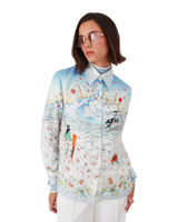 L'Hiver Fleuri Long Sleeve Silk Twill Shirt