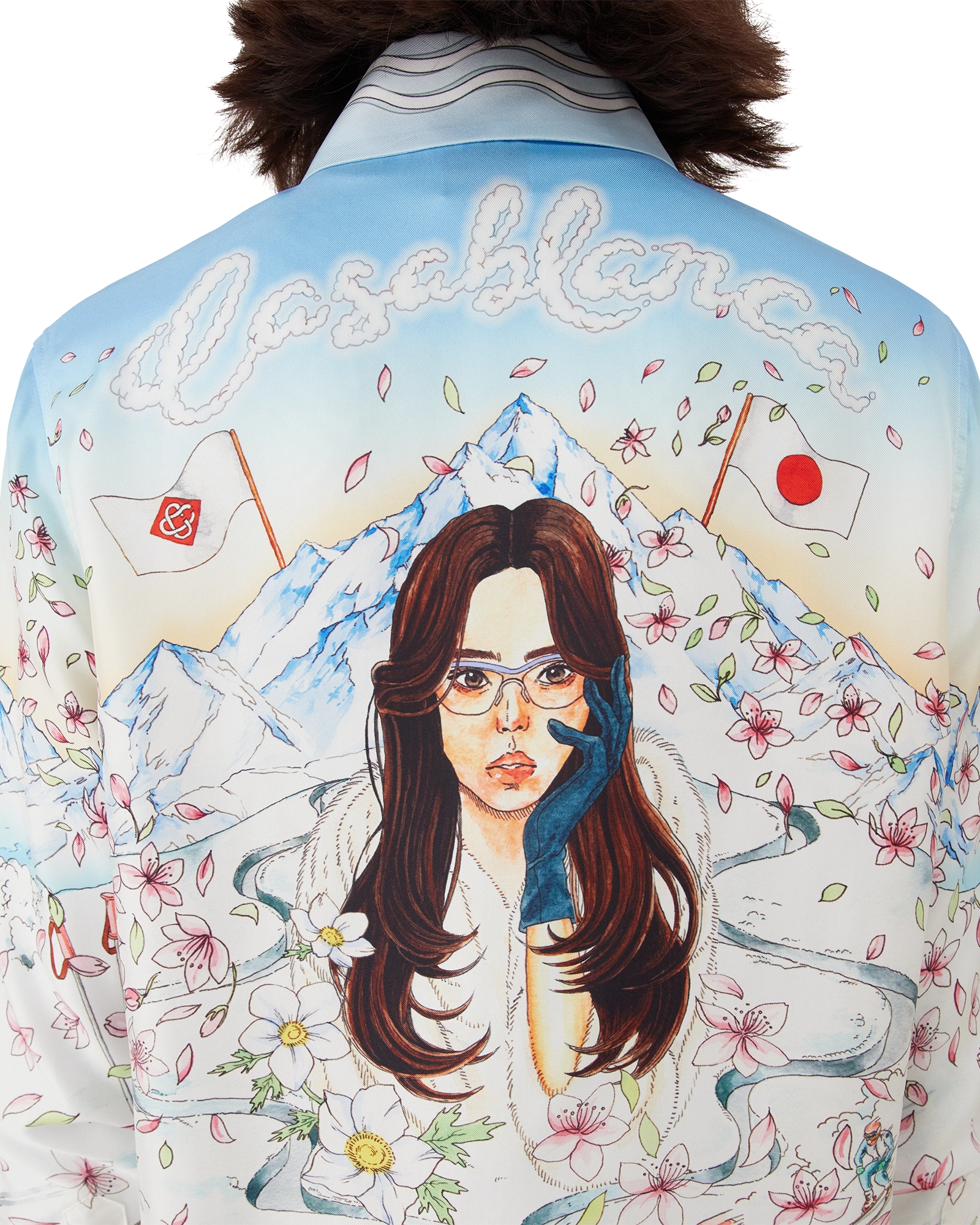 L'Hiver Fleuri Long Sleeve Silk Twill Shirt