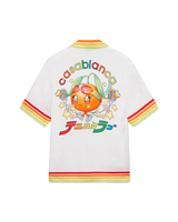 Orange Mascot Short Sleeve Silk Twill Shirt