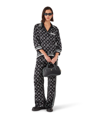 Monogram Pyjama Silk Satin Shirt