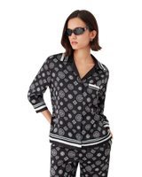 Chemise de pyjama en satin de soie Monogram