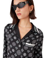 Chemise de pyjama en satin de soie Monogram