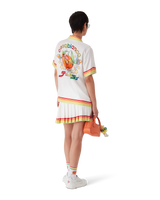 Orange Mascot Pleated Silk Twill Skirt