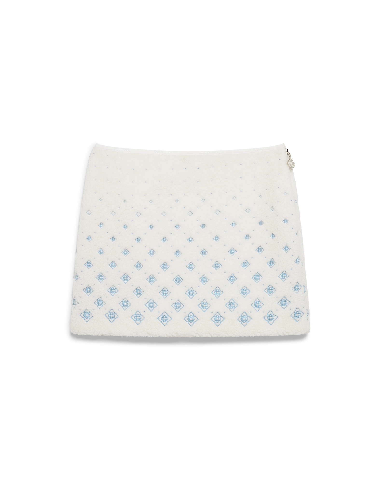 Embroidered Gradient Monogram Fleece Mini Skirt