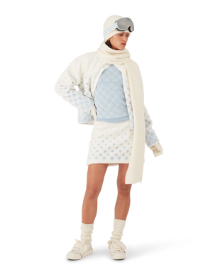 Embroidered Gradient Monogram Fleece Mini Skirt