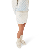 Mini-jupe en polaire brodée avec monogramme dégradé