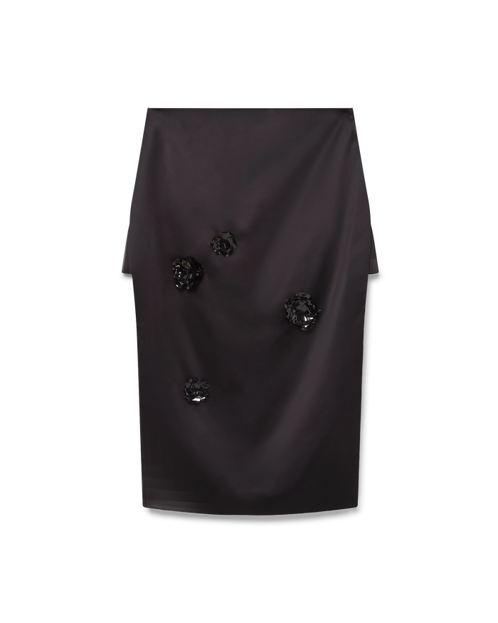 Duchesse Satin Midi Skirt