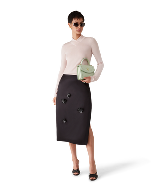 Duchesse Satin Midi Skirt