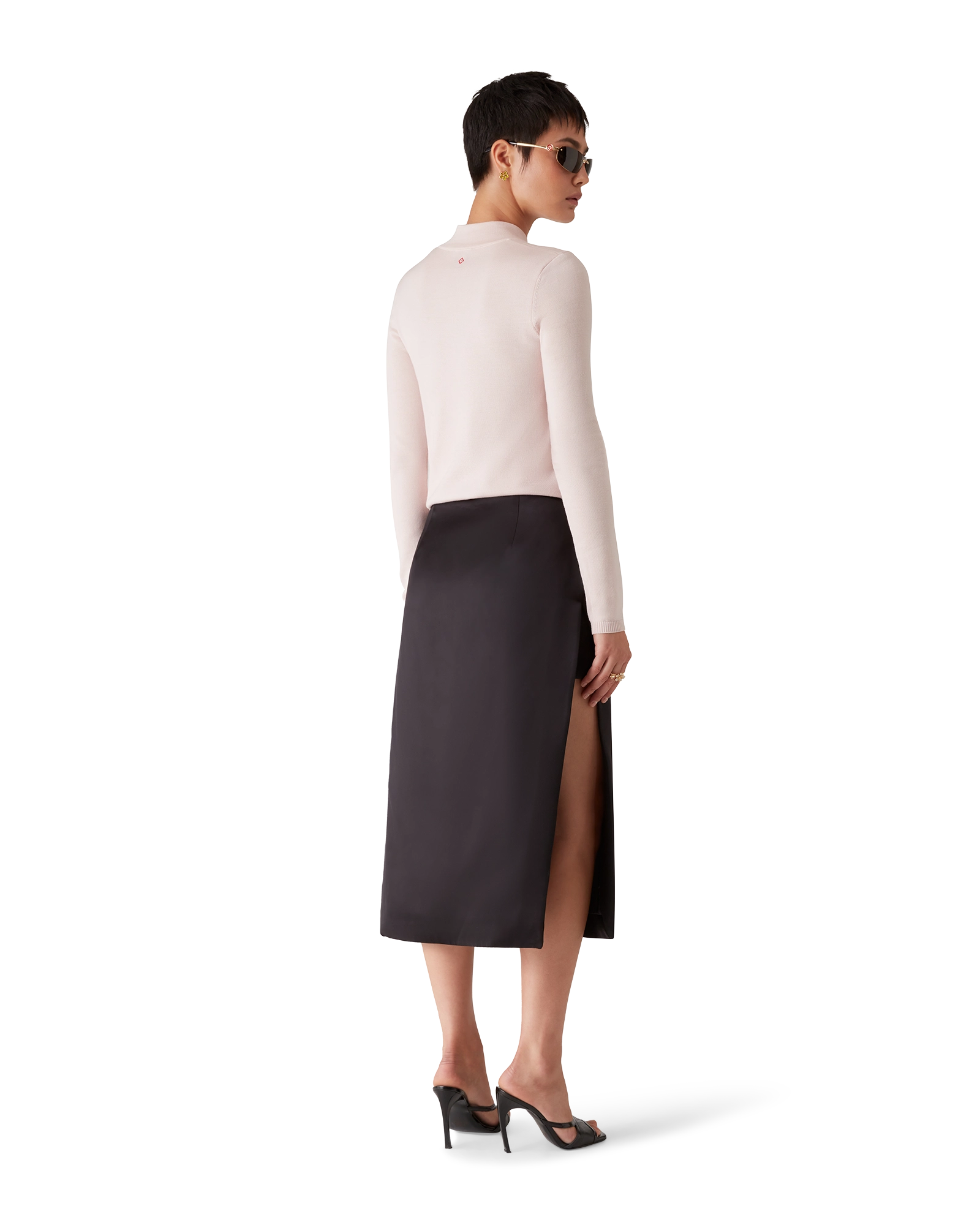 Duchesse Satin Midi Skirt