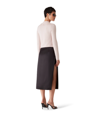 Duchesse Satin Midi Skirt