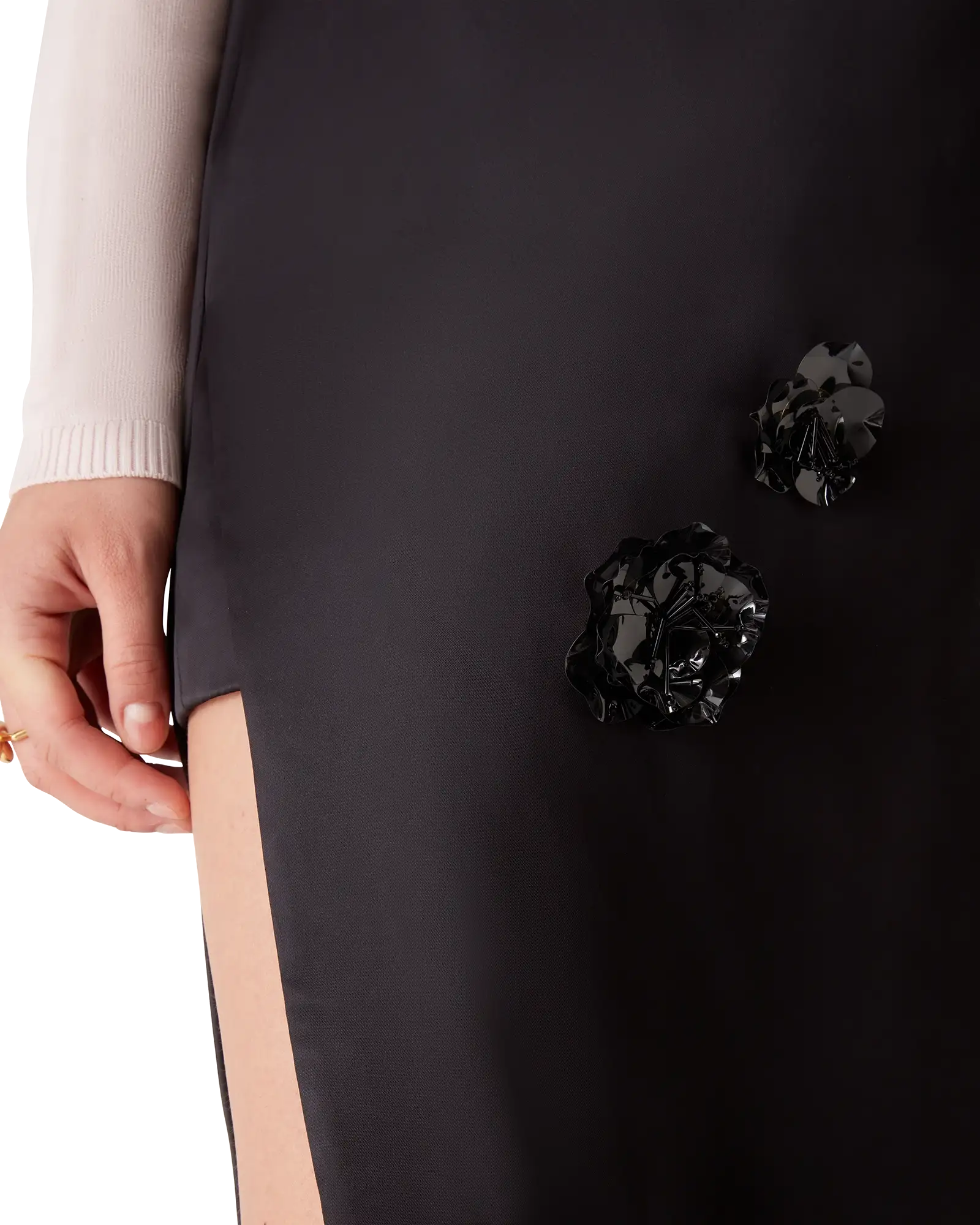 Duchesse Satin Midi Skirt