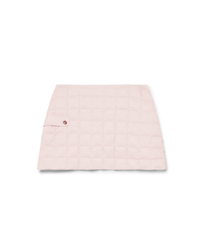 Nylon Quilted Mini Skirt