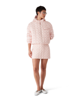 Nylon Quilted Mini Skirt