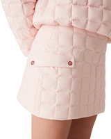 Nylon Quilted Mini Skirt