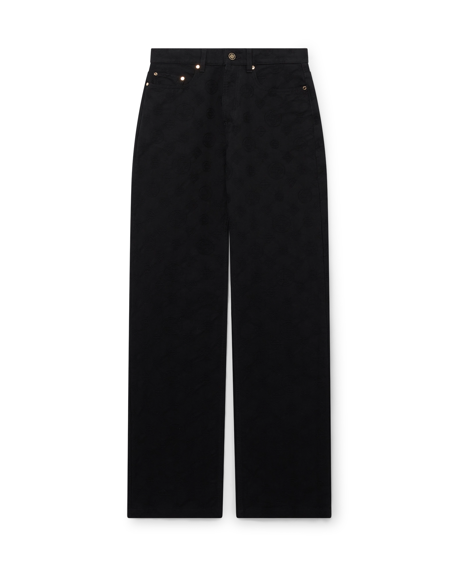 Denim Monogram Straight Leg Jeans